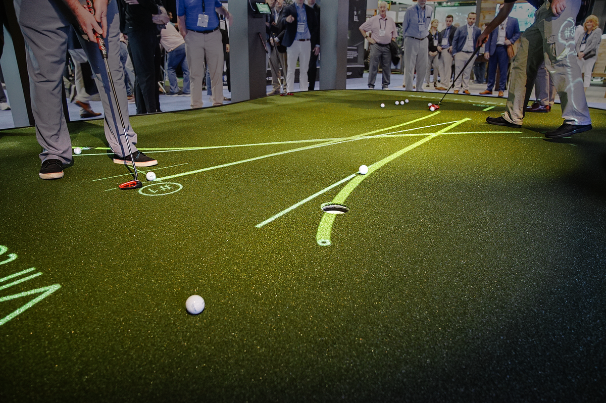 Close-up detail of the Virtual Green surface
